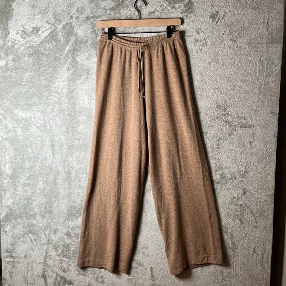 St. John Pants - St. John 100% Cashmere Pull On Pants Size Medium Wide Leg Soft Comfortable Brown